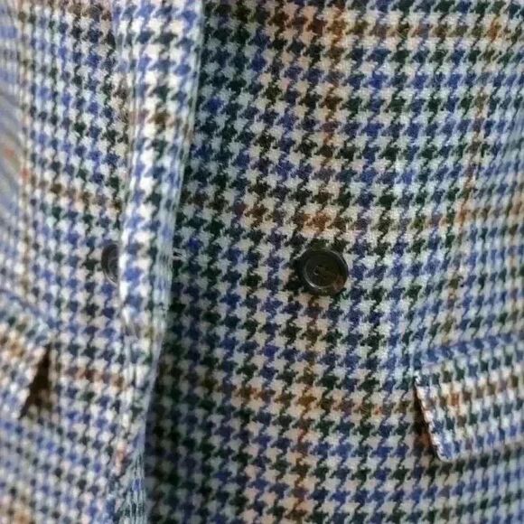 Vintage J.Crew Wool Houndstooth Blazer Double Breasted Sz 4 Equestrian, Academia - Picture 7 of 8